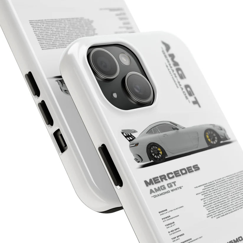Mercedes "AMG-GT" White iPhone Case