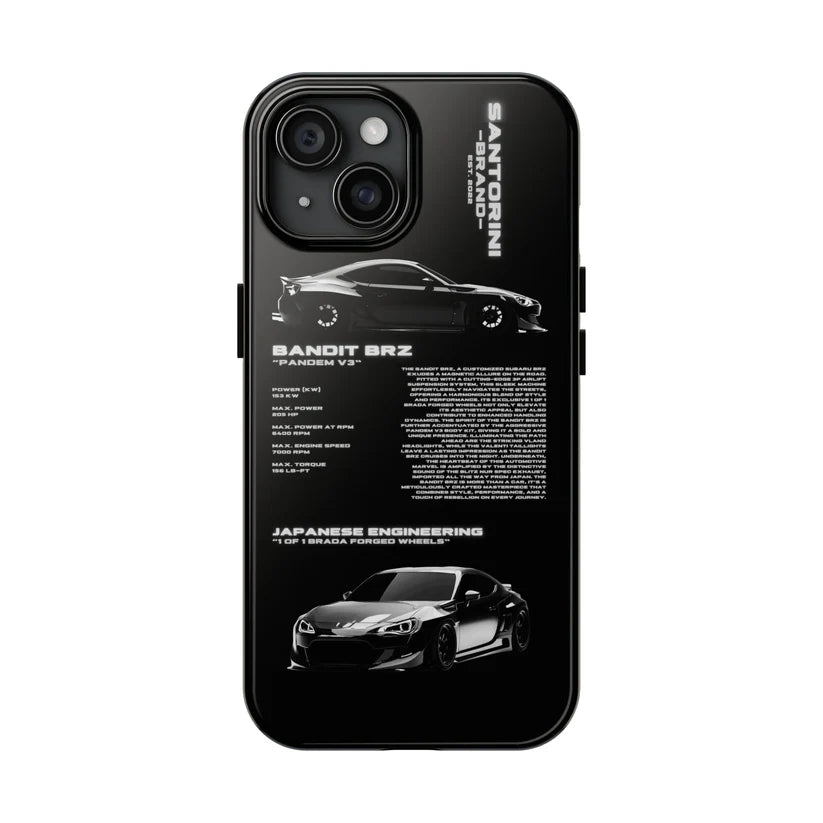 Subaru "Bandit BRZ" Black iPhone Case