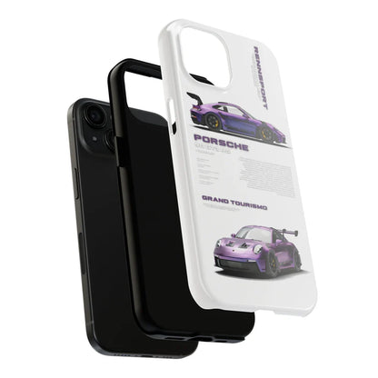 Porsche "GT3 RS" White iPhone Case