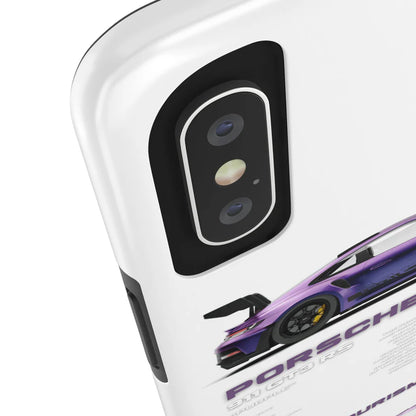 Porsche "GT3 RS" White iPhone Case