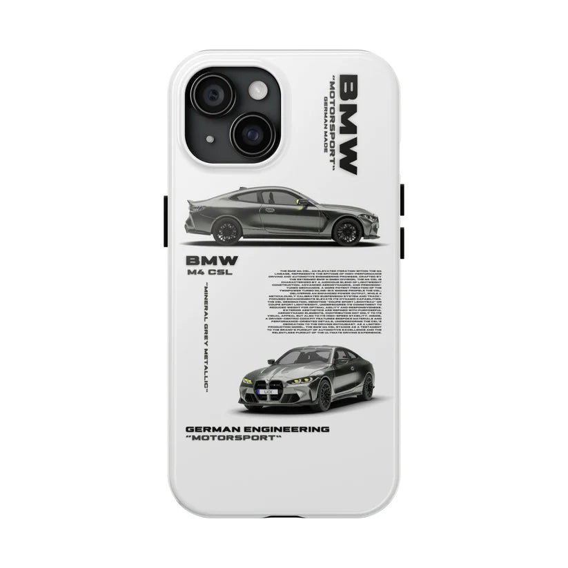 BMW "M4 CSL" White iPhone Case