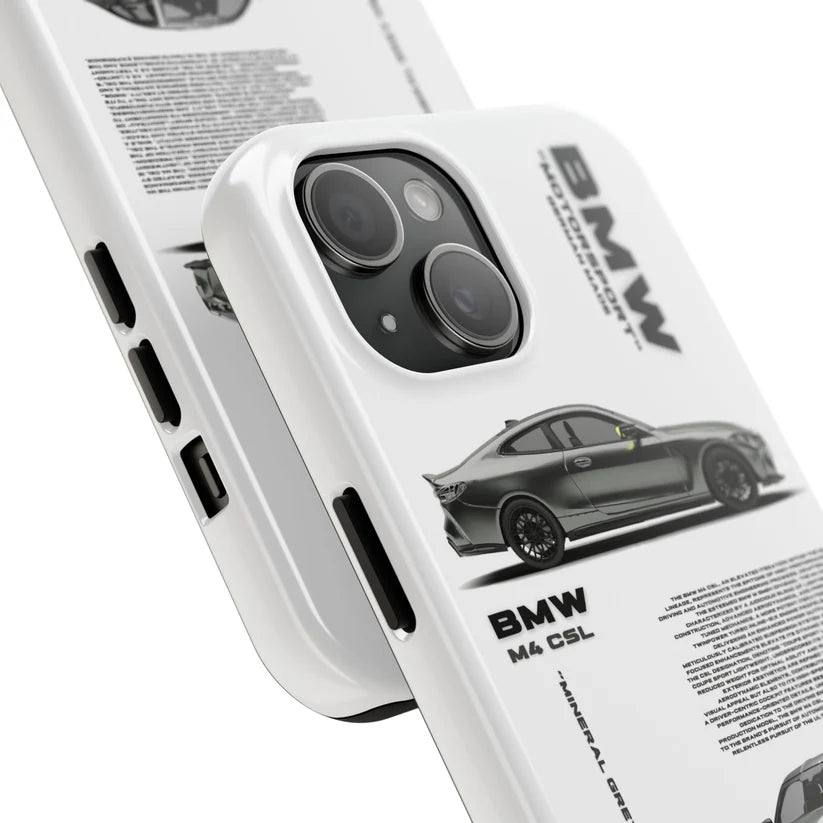 BMW "M4 CSL" White iPhone Case