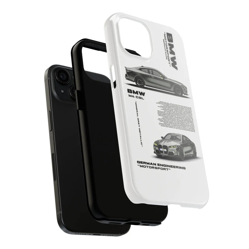 BMW "M4 CSL" White iPhone Case