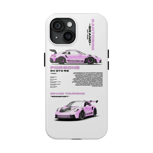 Porsche "Pink Death" White iPhone Case