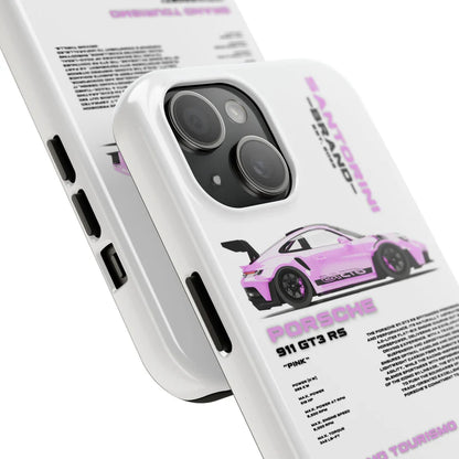 Porsche "Pink Death" White iPhone Case