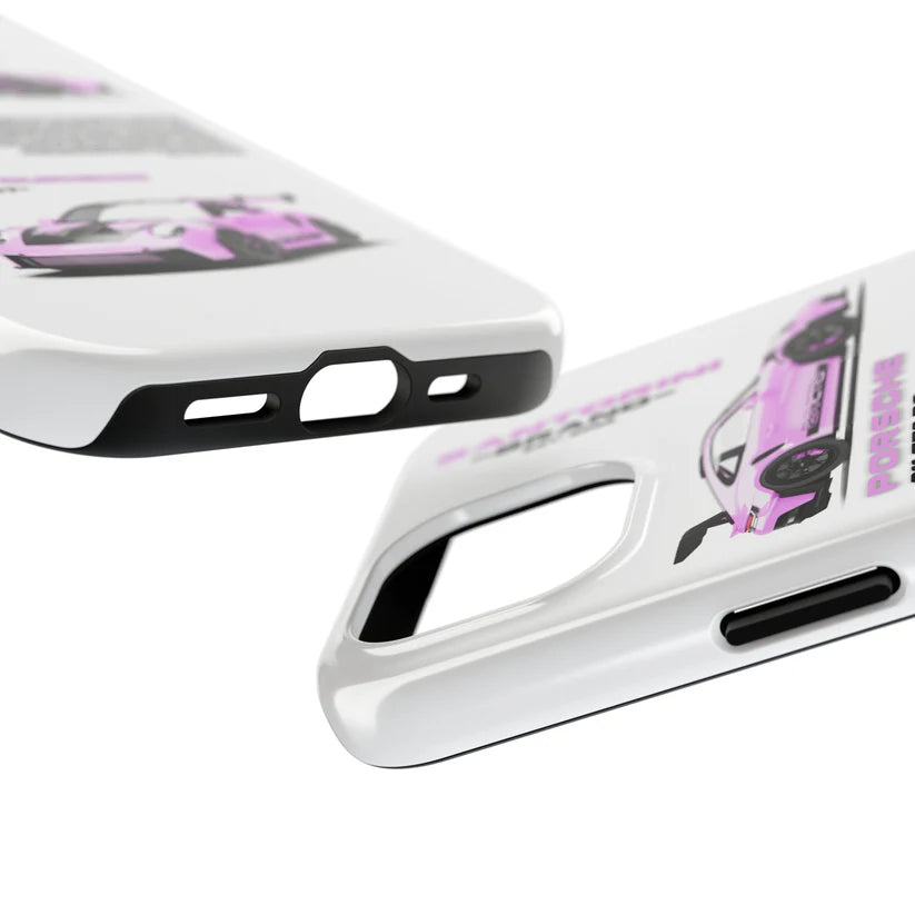 Porsche "Pink Death" White iPhone Case