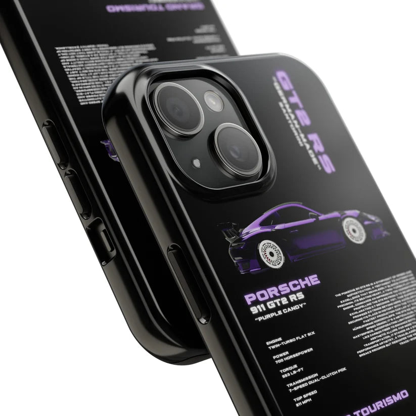 Porsche "Purple Candy" Black iPhone Case