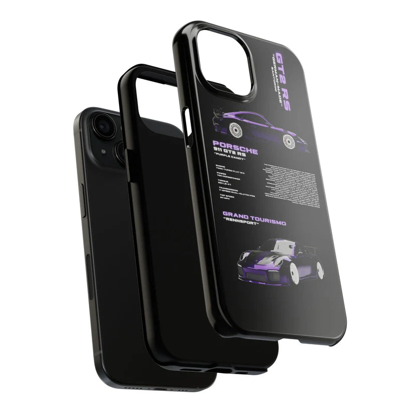 Porsche "Purple Candy" Black iPhone Case