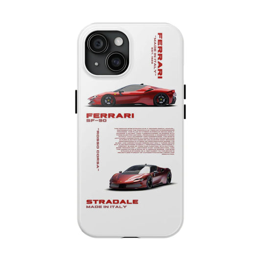 Ferrari "SF-90" White iPhone Case