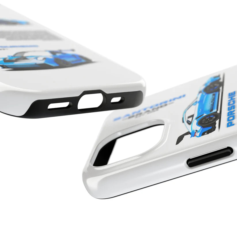 Porsche "Shark Blue" White iPhone Case