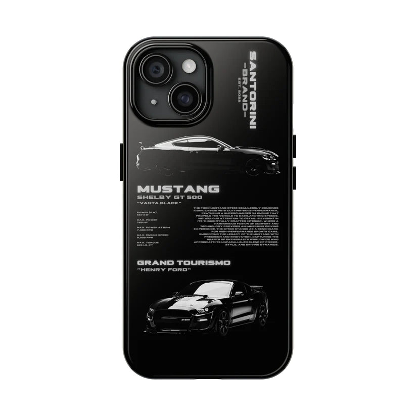 Ford Mustang "Shelby" Black iPhone Case