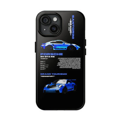 Porsche "Shark Blue" Black iPhone Case