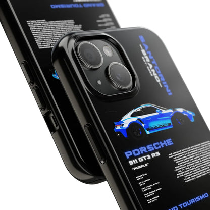 Porsche "Shark Blue" Black iPhone Case