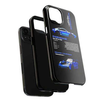 Porsche "Shark Blue" Black iPhone Case