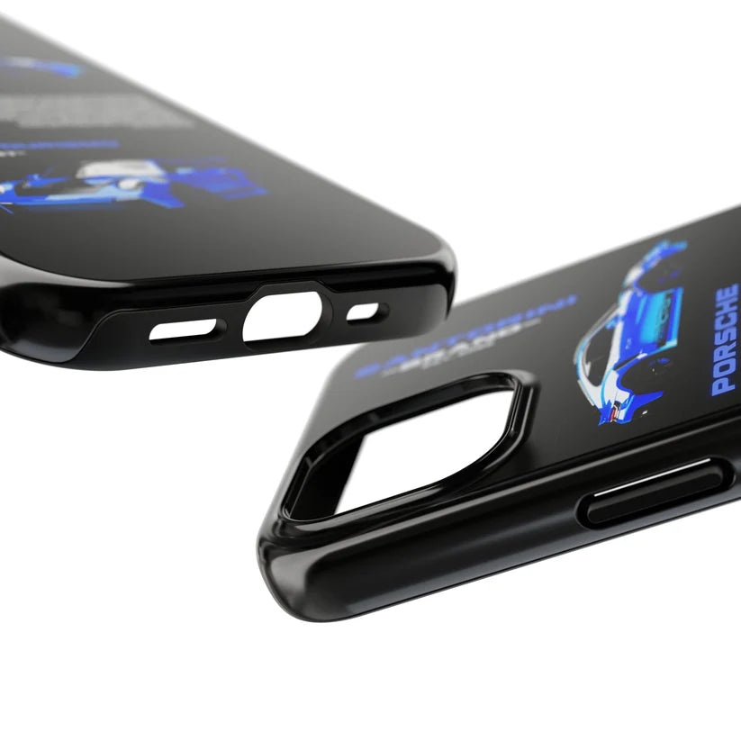 Porsche "Shark Blue" Black iPhone Case