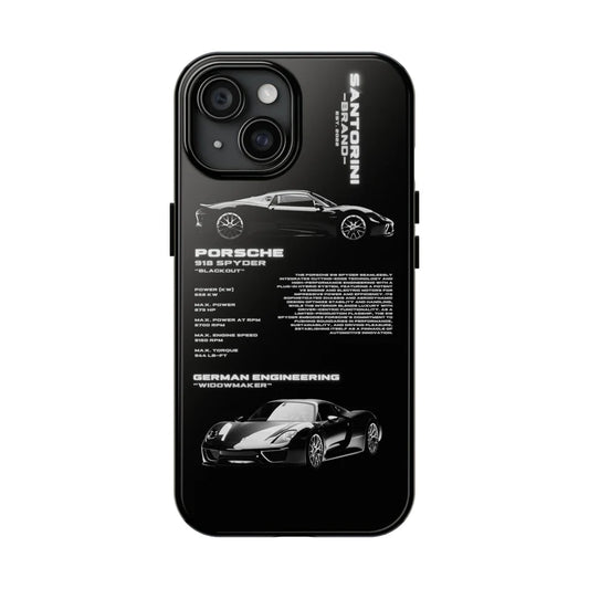 Porsche "Spyder" Black iPhone Case