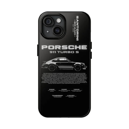 Porsche "Vintage Turbo S" Black iPhone Case