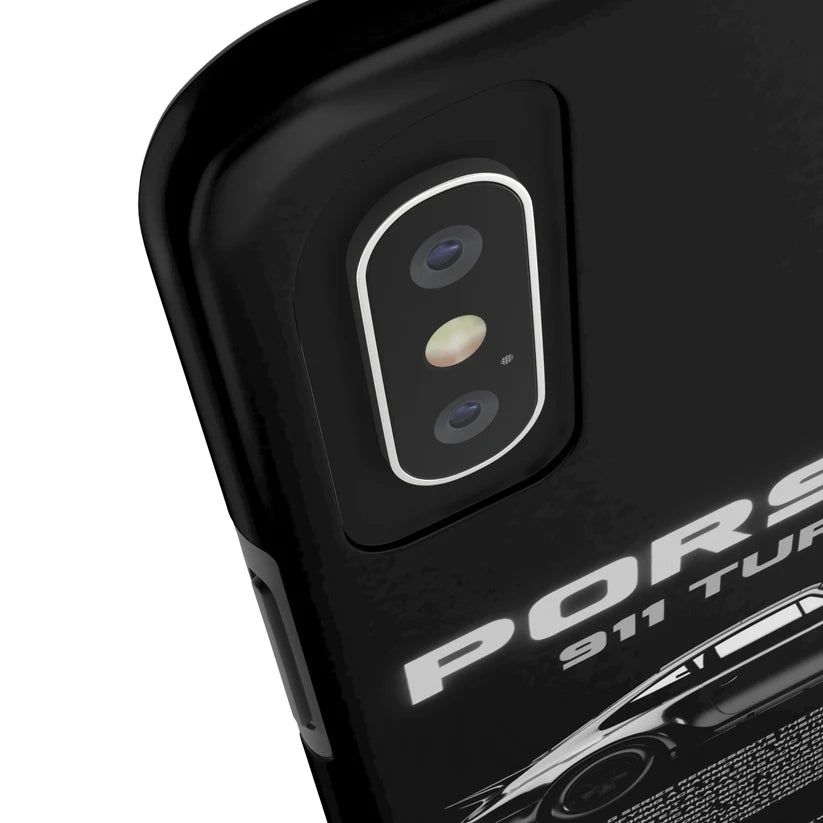 Porsche "Vintage Turbo S" Black iPhone Case