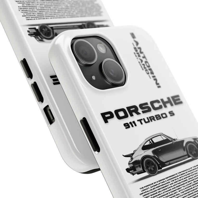 Porsche "Vintage Turbo S" White iPhone Case